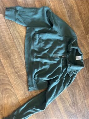 all in motion Teal Half-Zip V-Neck Sweater